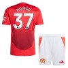 Oficiální Fotbalový Dres Manchester United Mainoo 37 Domácí 2024-25 pro Děti